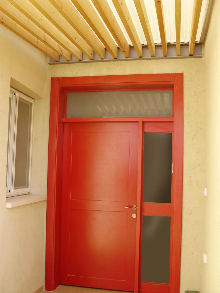 כניסה לבית במירב - טיח מינרלי 2010